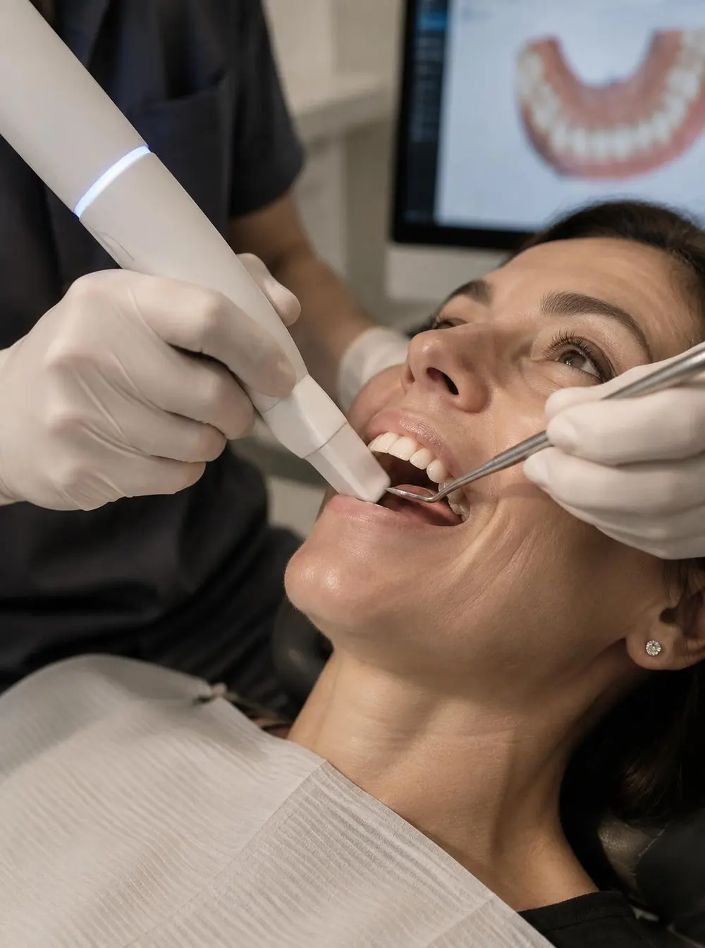 Intraoral scanning in a modern dental clinic setting